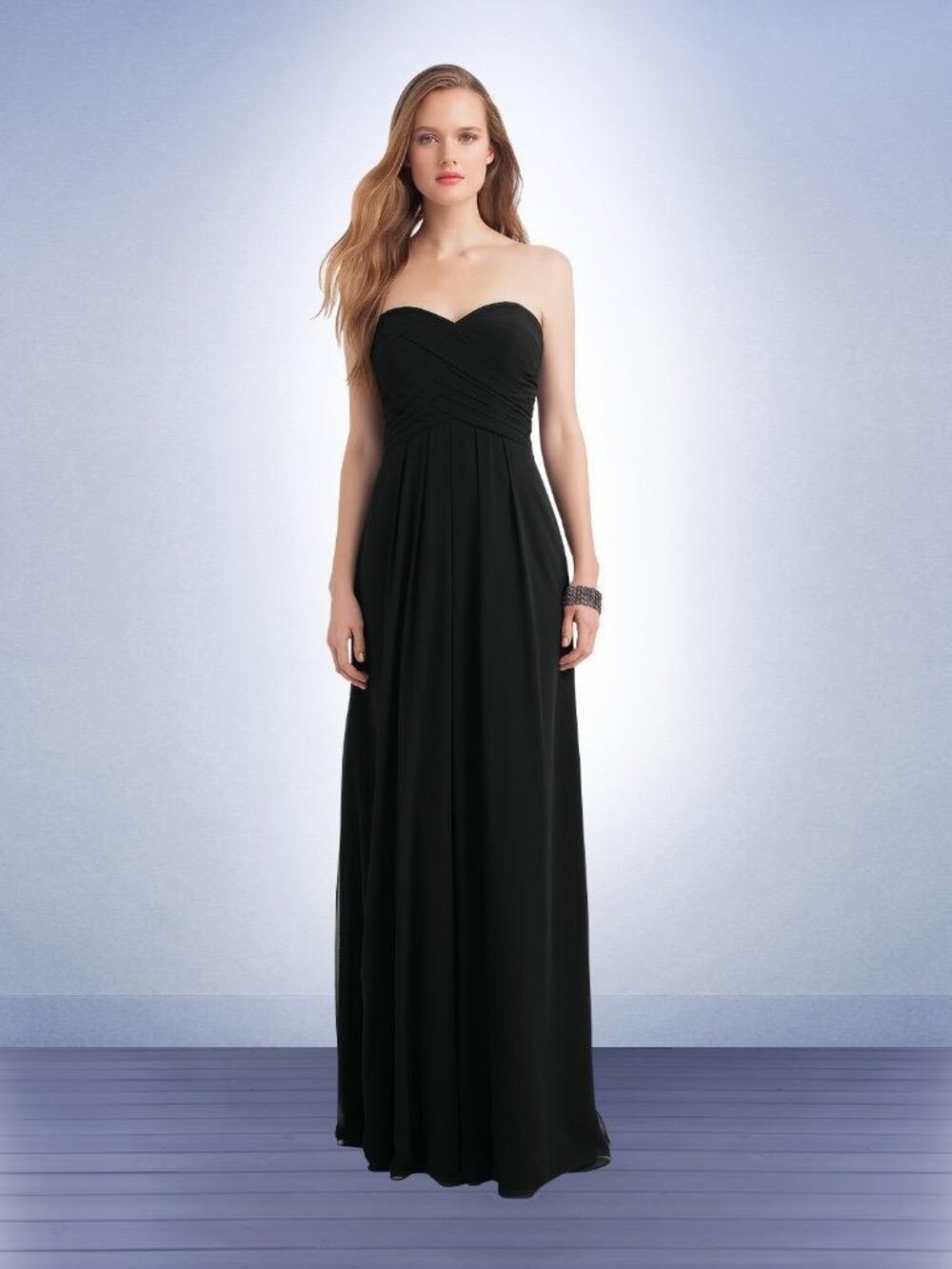 Bill Levkoff 1121 Bridesmaid Dress Plum Purple Sweetheart Chiffon Long 6